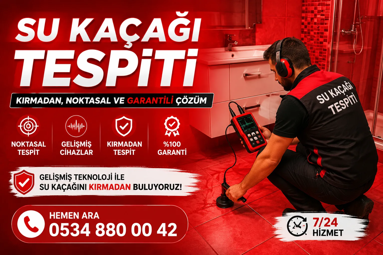 Su Kaçağı Tespiti Fiyatları - İstanbul 7/24 Tesisat Hizmeti