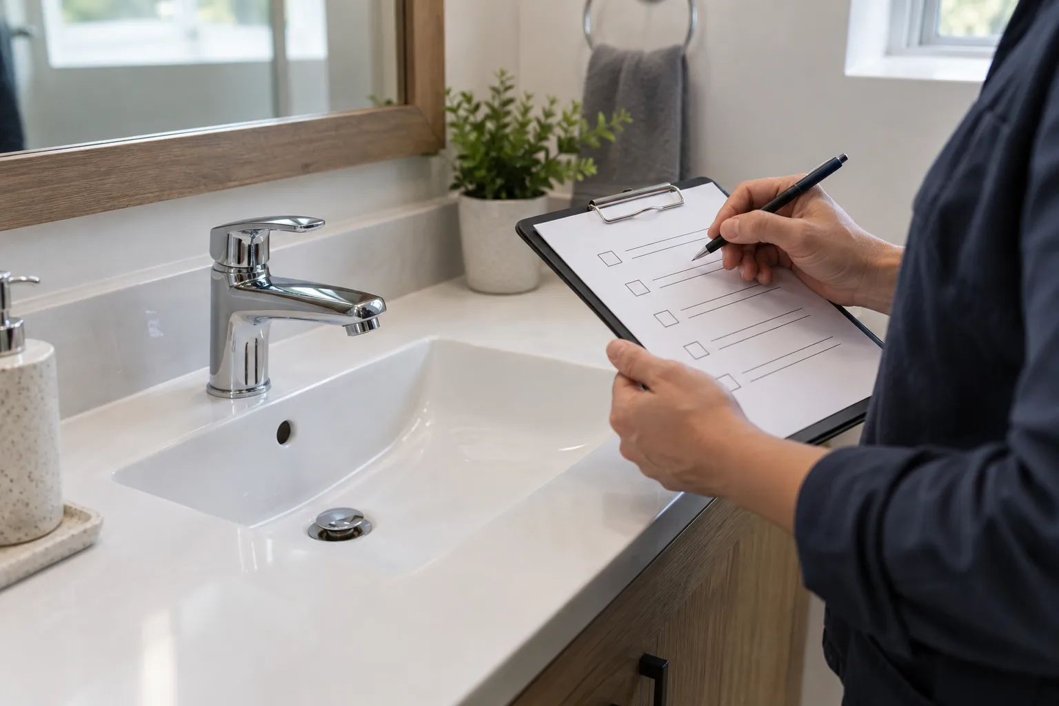 Lavabo musluğu yanında akış gözlem notları