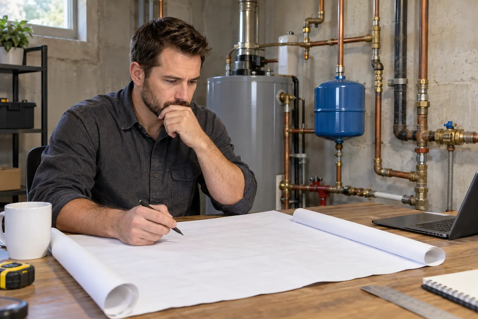 Tesisat test kapsamını planlayan uzman
